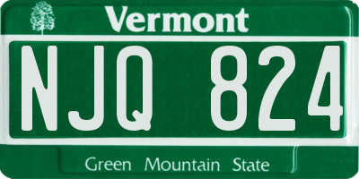 VT license plate NJQ824