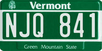 VT license plate NJQ841