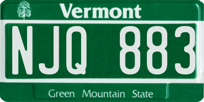 VT license plate NJQ883