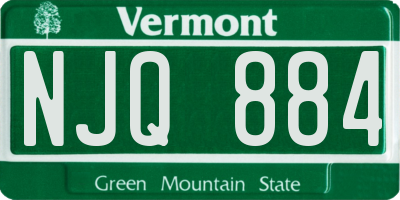 VT license plate NJQ884
