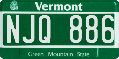 VT license plate NJQ886
