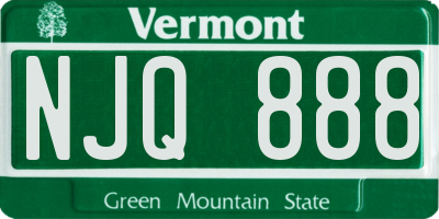 VT license plate NJQ888