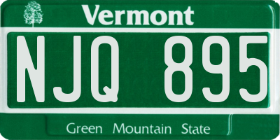 VT license plate NJQ895