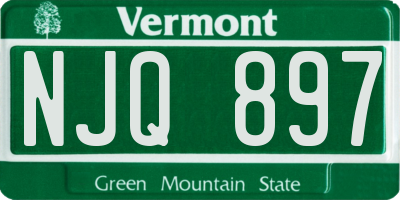 VT license plate NJQ897