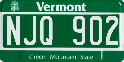 VT license plate NJQ902