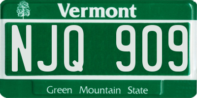 VT license plate NJQ909