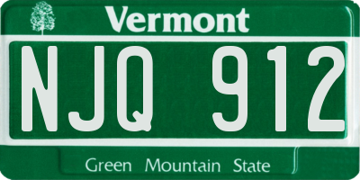 VT license plate NJQ912