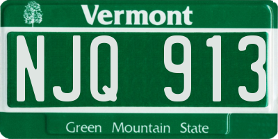 VT license plate NJQ913