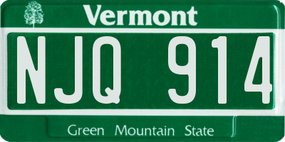 VT license plate NJQ914
