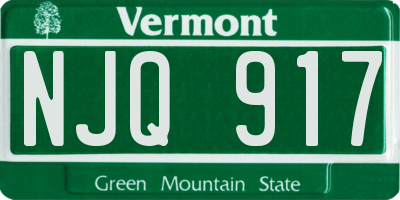 VT license plate NJQ917
