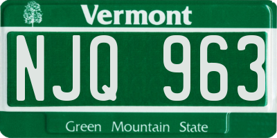 VT license plate NJQ963