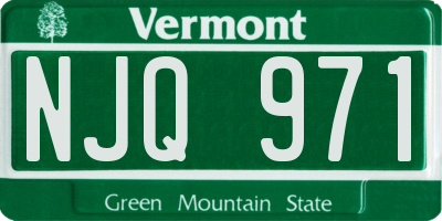VT license plate NJQ971