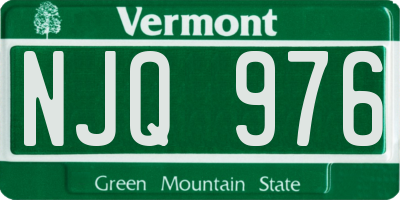VT license plate NJQ976