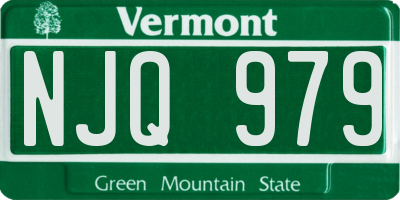 VT license plate NJQ979