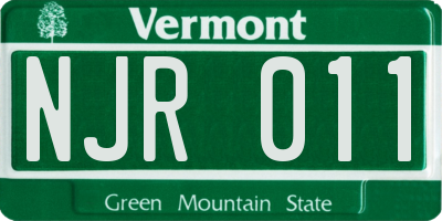 VT license plate NJR011