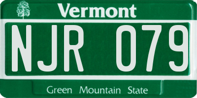 VT license plate NJR079