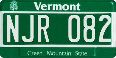 VT license plate NJR082