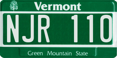 VT license plate NJR110