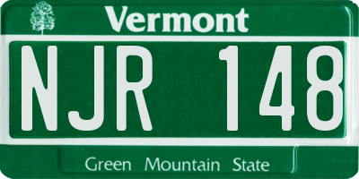 VT license plate NJR148