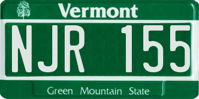 VT license plate NJR155