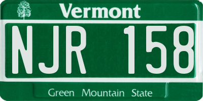 VT license plate NJR158