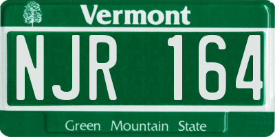 VT license plate NJR164