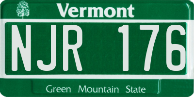 VT license plate NJR176