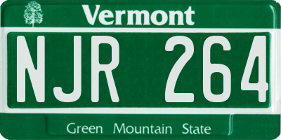 VT license plate NJR264