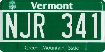 VT license plate NJR341