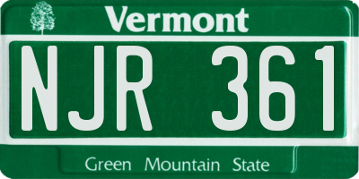 VT license plate NJR361