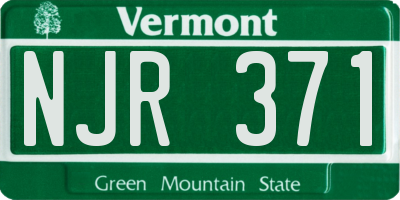 VT license plate NJR371