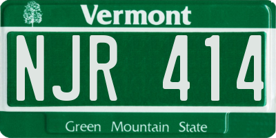 VT license plate NJR414