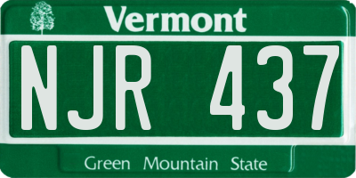VT license plate NJR437