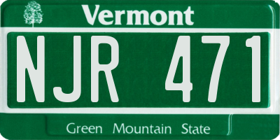 VT license plate NJR471