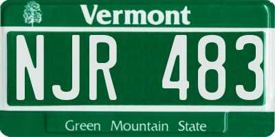 VT license plate NJR483