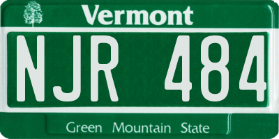 VT license plate NJR484