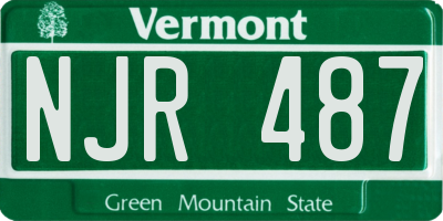 VT license plate NJR487
