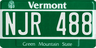 VT license plate NJR488