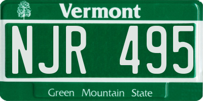 VT license plate NJR495