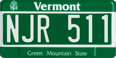 VT license plate NJR511