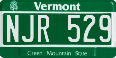 VT license plate NJR529