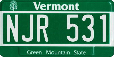 VT license plate NJR531