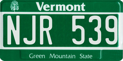 VT license plate NJR539