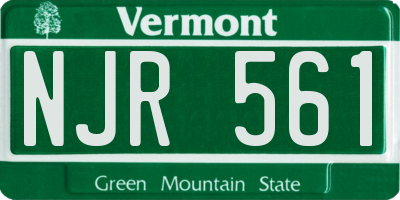 VT license plate NJR561