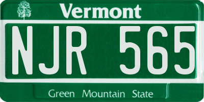VT license plate NJR565