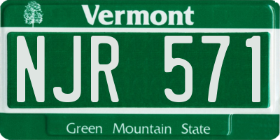 VT license plate NJR571