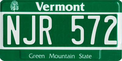 VT license plate NJR572