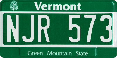 VT license plate NJR573