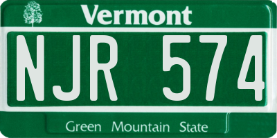 VT license plate NJR574