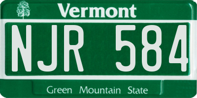 VT license plate NJR584